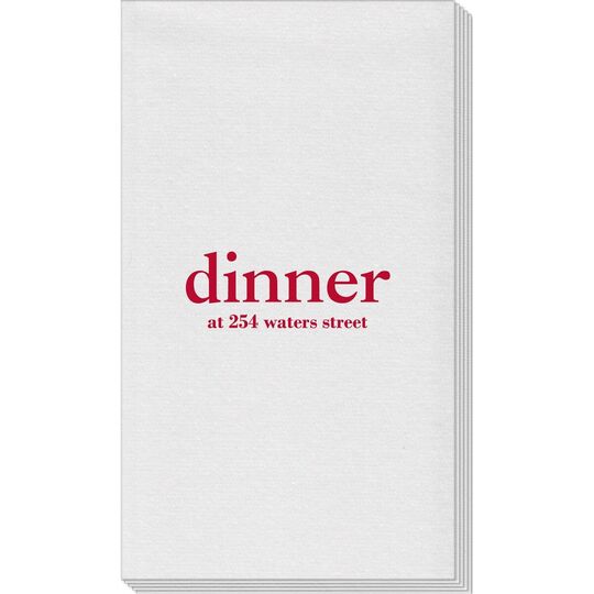 Big Word Dinner Linen Like Guest Towels